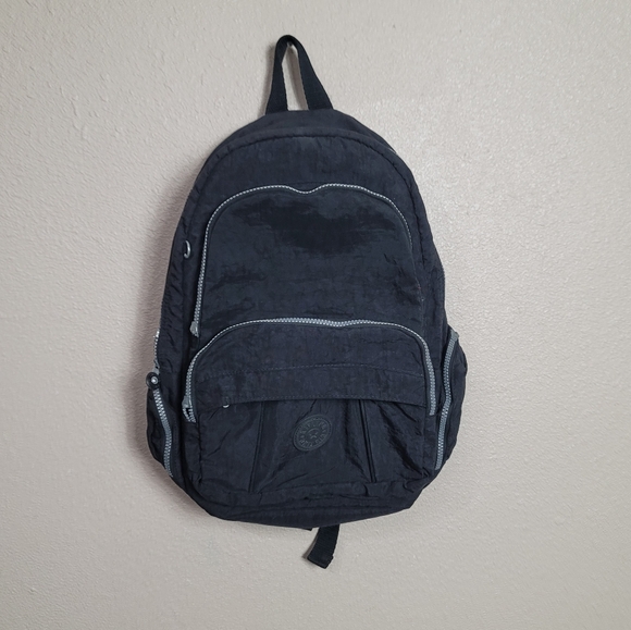 Kipling Hiker Hal Expandable Large Backpack Nylon Black No Monkey - Picture 1 of 16